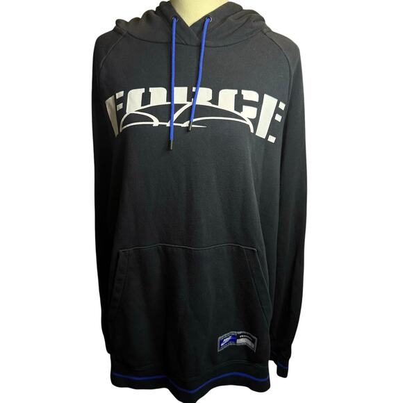 Nike Phoenix Fleece Equality Hoodie, Black Blue Trim, Plus Size Women's 3XL - Picture 1 of 9